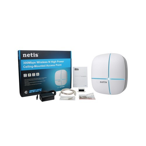 Ponto de wifi teto acesso Netis WF2520P Wireless N de alta potência para montagem no teto, 300 Mbps envio imediato