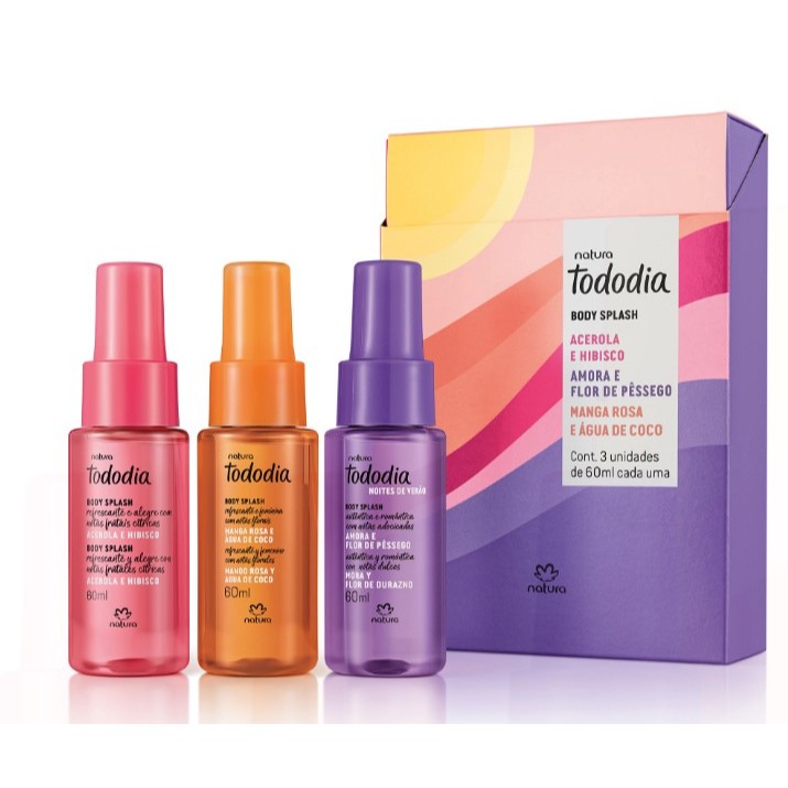 Kit Tododia Body Splash Miniaturas Verão (3 unidades) Natura
