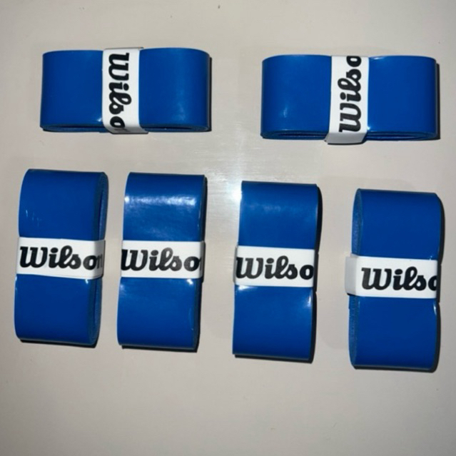 Kit Overgrip Wilson Para Raquete Beach Tennis Tênis Padel Pickleball azul , liso sem Furação envio imediato
