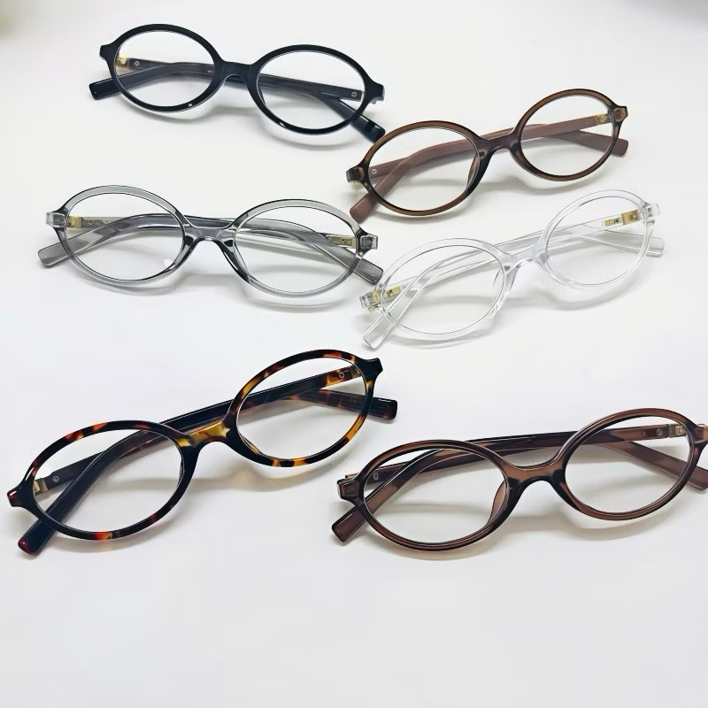 Armação Óculos de Grau Feminino Oval Retrô Vintage Tendência das Blogueiras Moda Y2K Minimalista Estilo Anos 90 em Oferta na Shopee