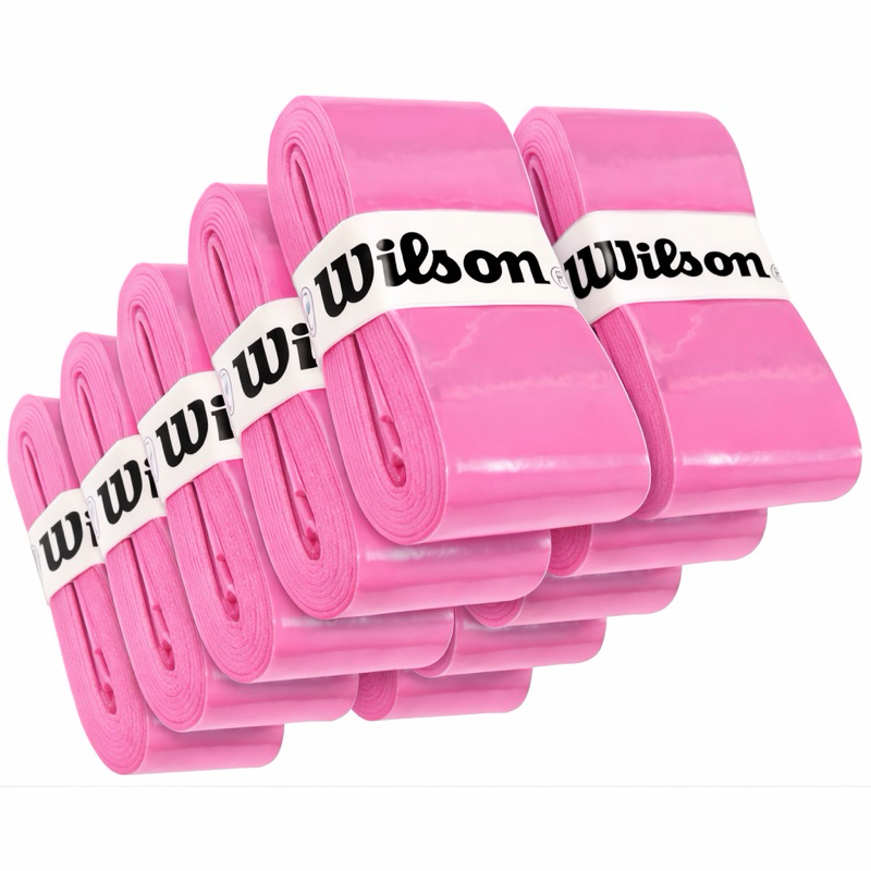 Kit 5 Un Overgrip Wilson Raquete  Beach Tennis Padel tenis pickleball Cor Rosa Grip Liso sem furação Envio Imediato