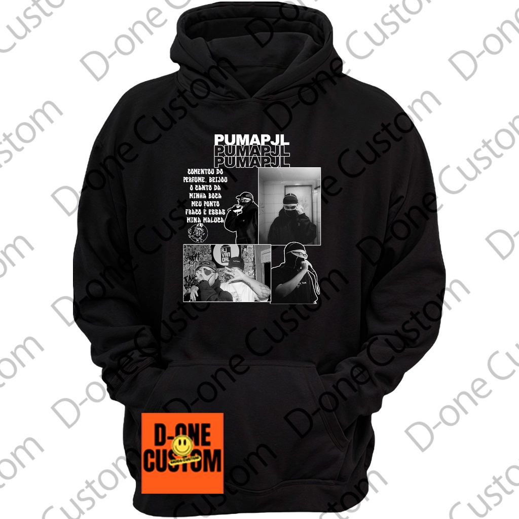 Blusa Moletom Estampado PJL Febre90s Rapper Trap HipHop Homenagem Rap Carioca Show Casado Capuz em Oferta na Shopee