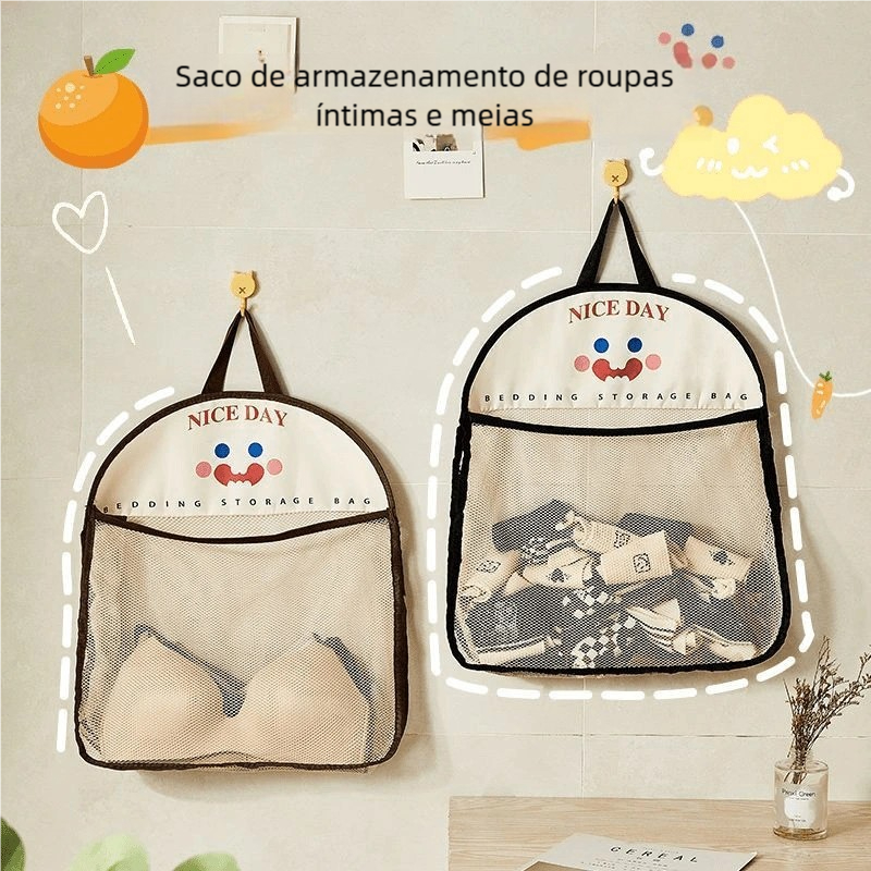 Saco de Meias e Bolsas – Malha Suspensa Desenho Animado, Armazenamento Doméstico em Oferta na Shopee