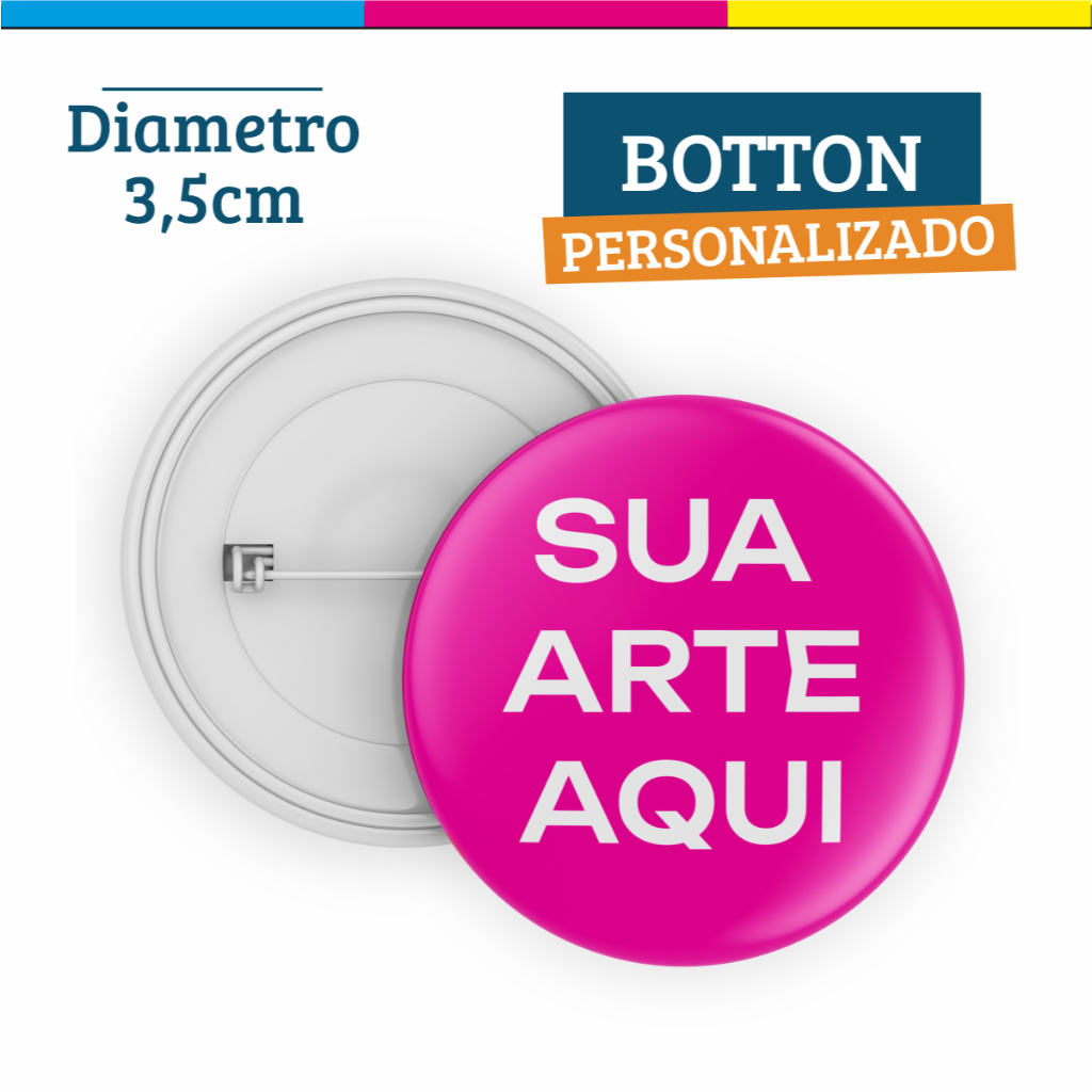 Botton 3,5 cm Personalizado KIT 10/20/30 Unidades  Button Boton