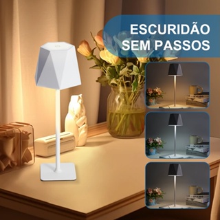 Luminária Mesa Abajur Led Touch Usb Recarregável Barra Led Sensor Sem Fio 3 Cor Yesop Branco em Oferta na Shopee