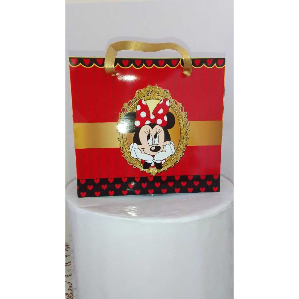 Sacolinha SURPRESA Personalizada Minnie Vermelha Festa Infantil Kit festa Lembrancinhas Aniversário