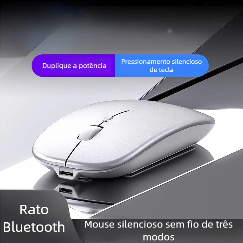 Mouse Home Office Recarregável - Sem Fio, Bateria Interna e LED RGB em Oferta na Shopee