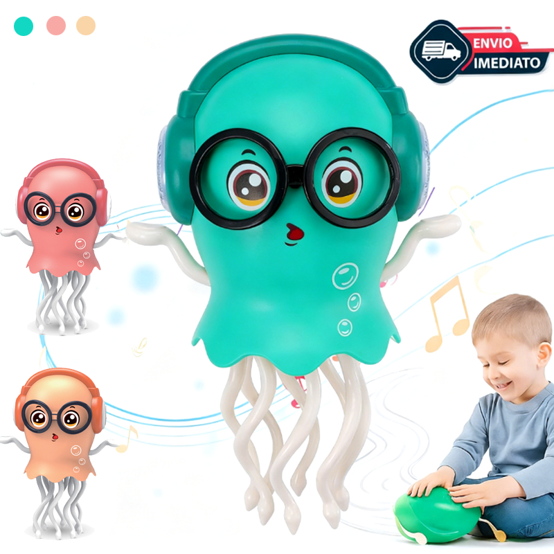 Polvo Dançarino Musical com Luz Sensor Brinquedo Interativo Infantil Bateria Brinquedo Presente Bebês P21