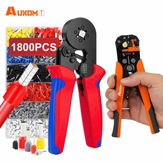 AUXOM Kit Completo Alicate Eletricista Profissional - Crimpador com 1800 Terminais e Ilhós em Oferta na Shopee
