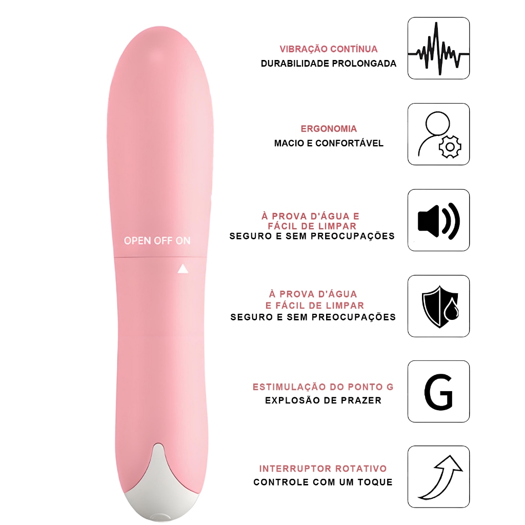 Vibrador Feminino com Múltiplos Modos de Vibração – Silencioso e Confortável