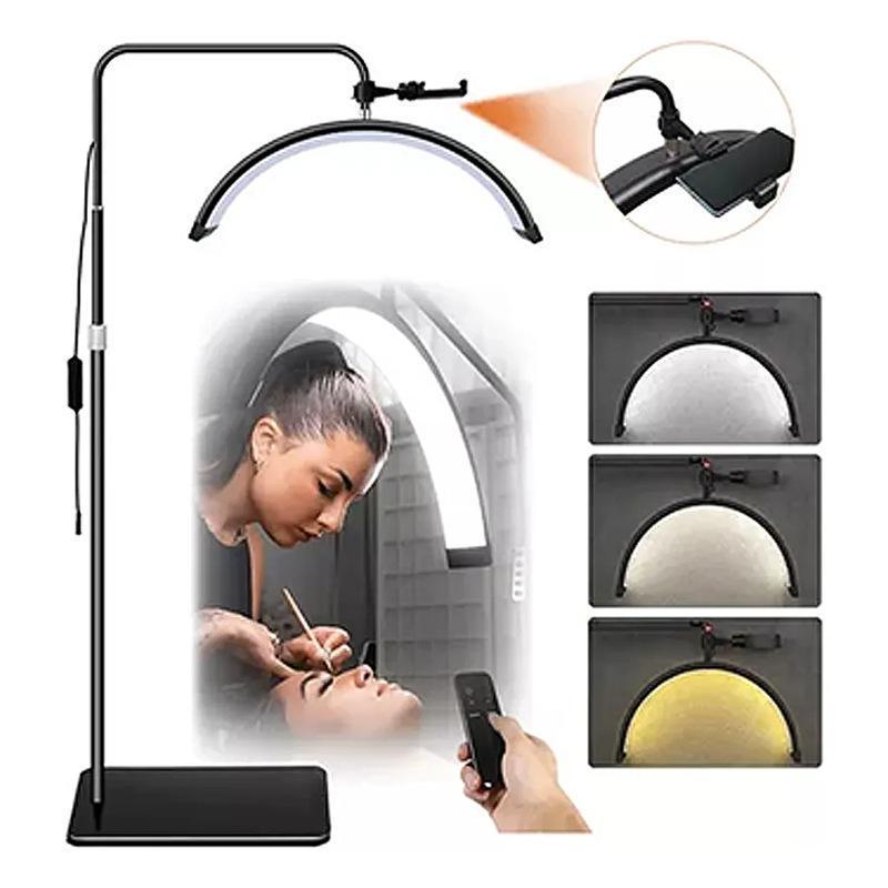 Luminária Arco para Estética 3 Cores Iluminação Profissional Limpeza de Pele SPA e Salão -F16