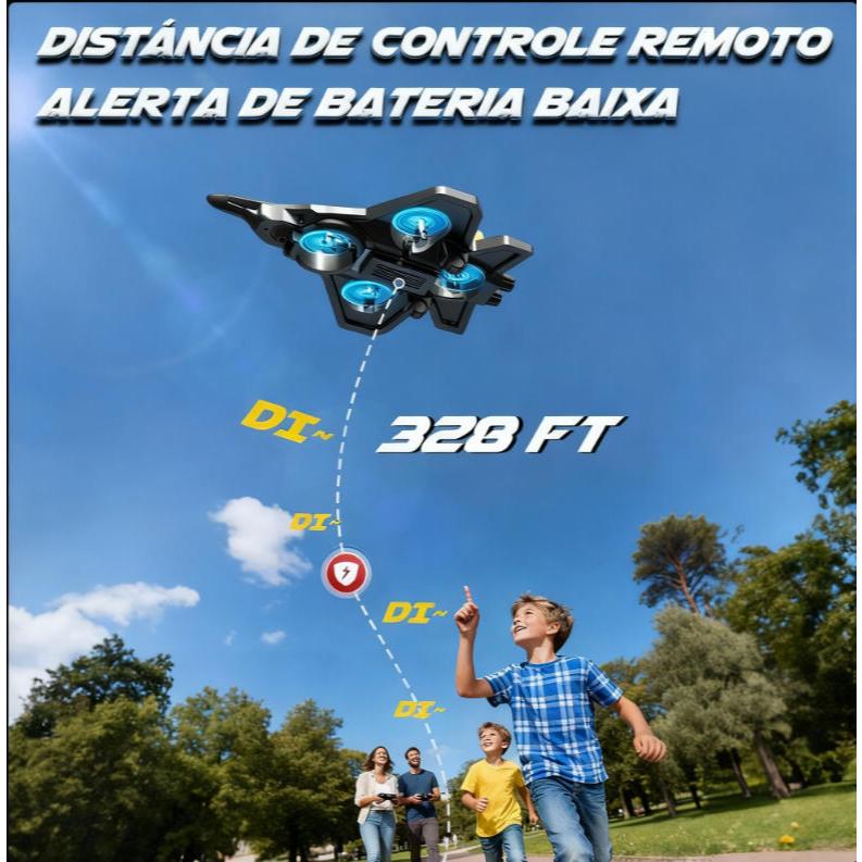 Dli Aeronave Eletrônica Design de Combate Luz Led, Seguro Crianças, Presente de Ano