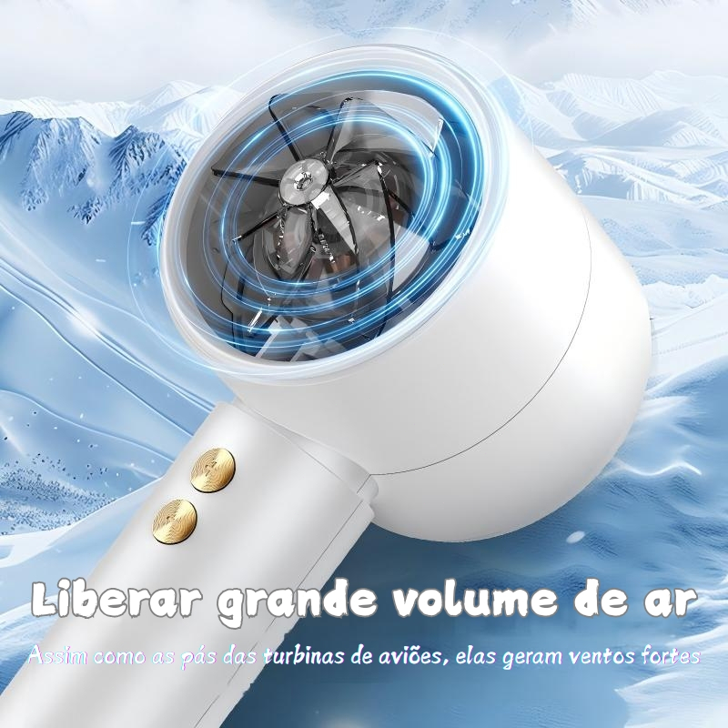 Ventilador portátil de alta velocidade com 100 velocidades, mini ventilador turbo portátil recarregável via USB em Oferta na Shopee