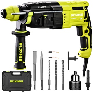 Furadeira De Impacto1200W Martelete Parafusadeira Rompedor Profissional 3J SDS-Plus Desoon em Oferta na Shopee