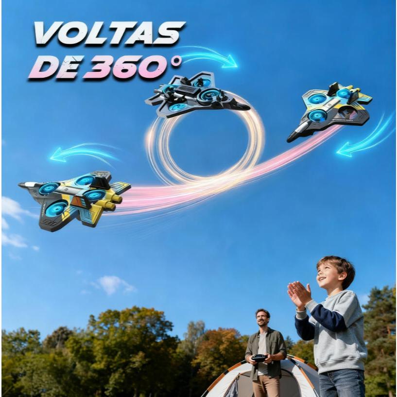 DLI Drone LED, brinquedo infantil com controle remoto, bateria recarregável, Presente de Ano Novo