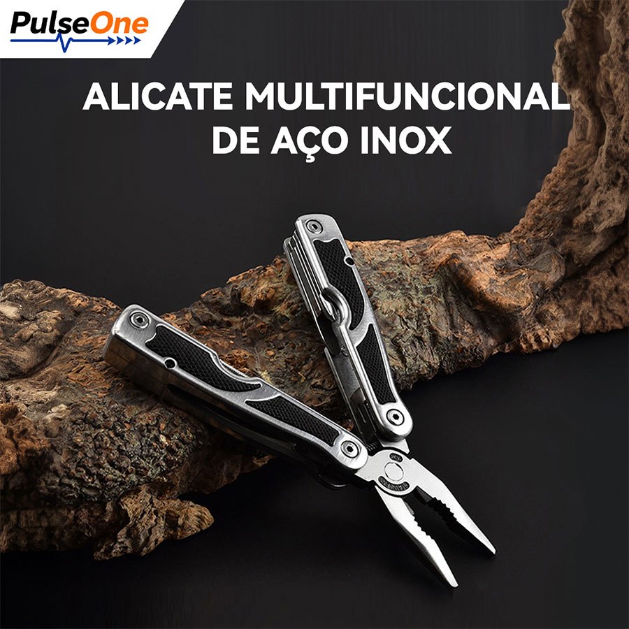 Ferramenta multifuncional 13 em 1 em aço inoxidável | Uma ferramenta para uso diário e ao ar livre