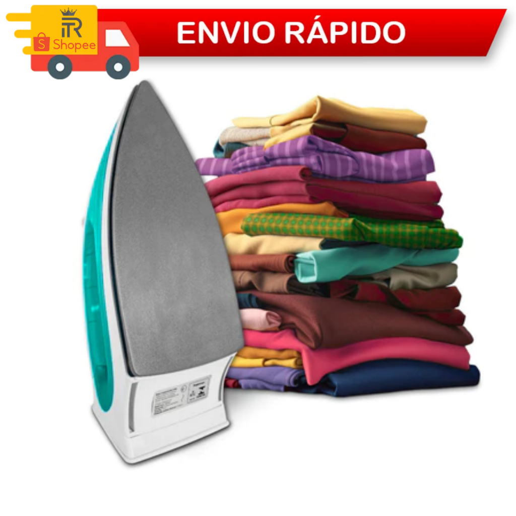 Ferro de Passar Roupas a Seco Potente 1300W FP-100 Casa Antiaderente - Kian