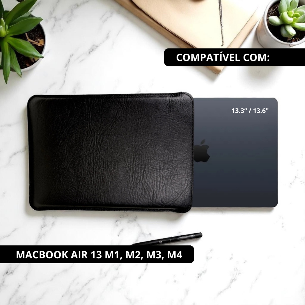 Week Capa de Couro Legítimo Para Macbook AIR - PRO M1, M2, M3, M4 13.3"