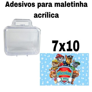 ADESIVOS PARA MALETINHA acrílicas personalizados 7x10 VENDEMOS APENAS O ADESIVO em Oferta na Shopee