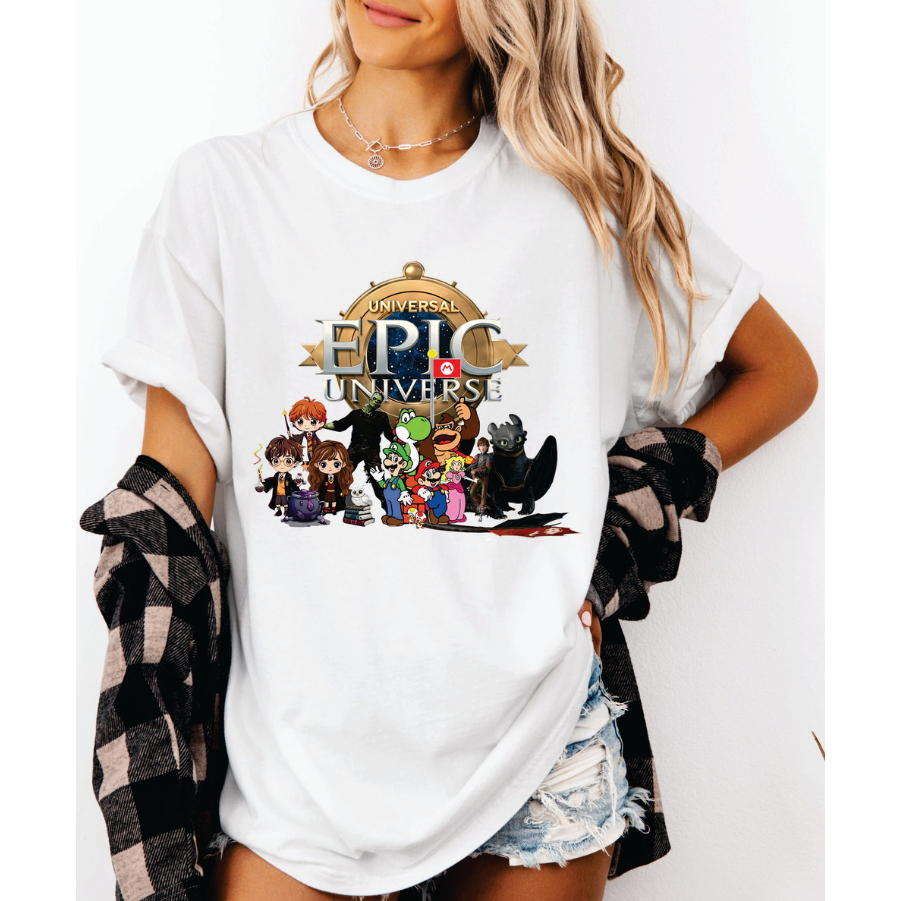 Camiseta epic universe viagem disney 100% algodão envio rapido em Oferta na Shopee