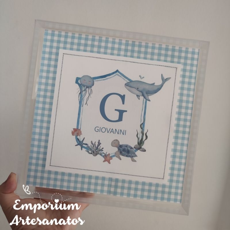 Porta Maternidade Quadro Acrílico Personalizado Para Quarto de Bebê