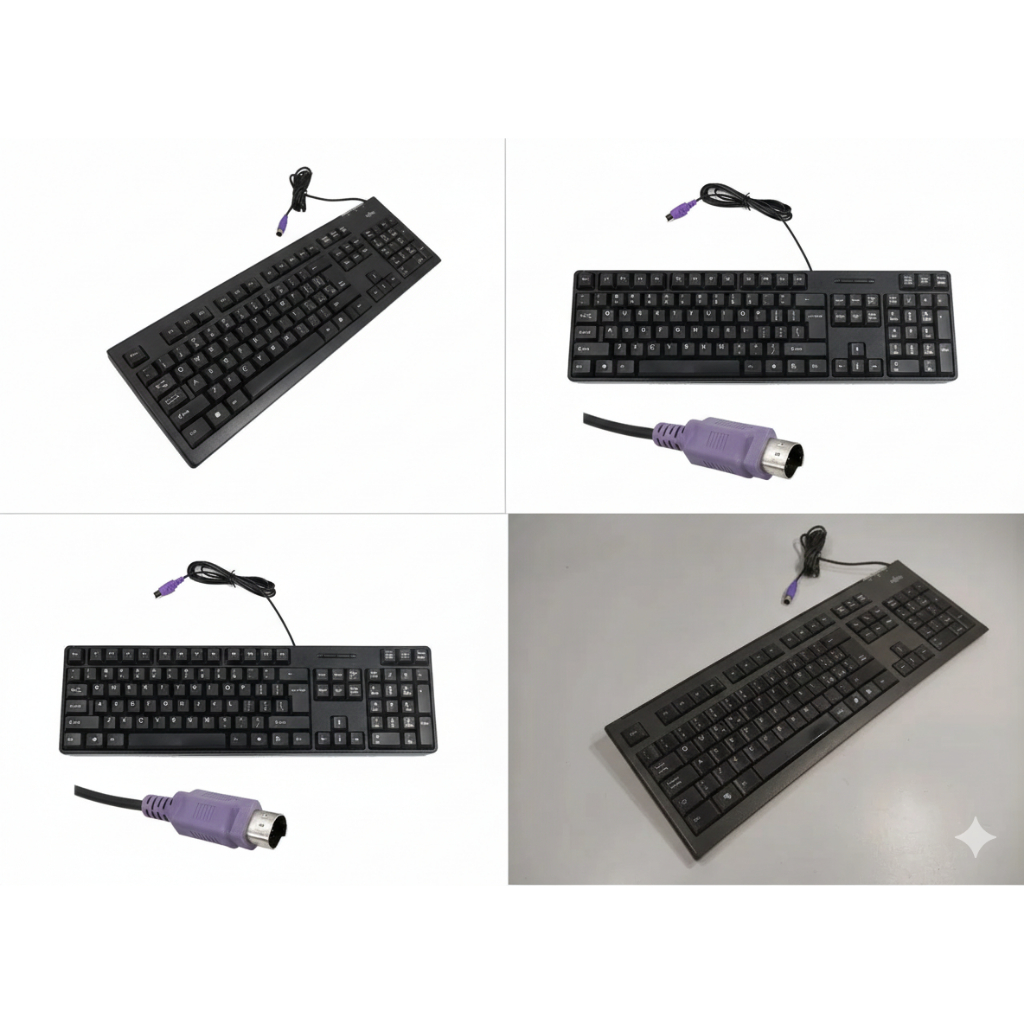Teclado Ps2 Modelo Antigo Preto/cinza Abnt2  (usado) em Oferta na Shopee