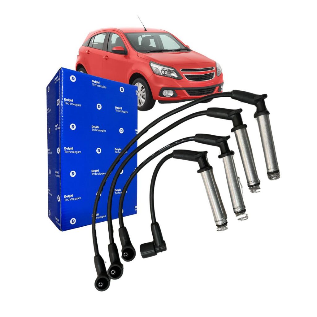 Jogo Cabo de Ignição Velas Para Chevrolet Agile 1.4 Flex 2009 a 2014 88905677 93235772 Delphi em Oferta na Shopee