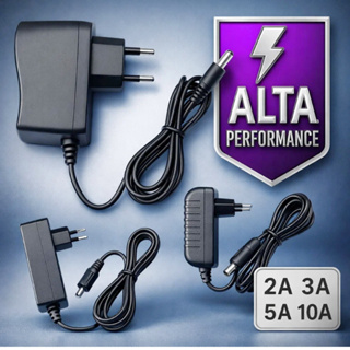 Fonte Eletrônica 12V 2A 3A 5A e 10A Bivolt 110V 220V Plug P4 em Oferta na Shopee