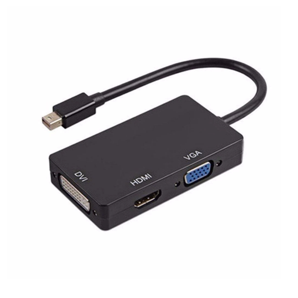 Adaptador Conversor Mini Displayport para VGA HDMI DVI de Vídeo 1080p