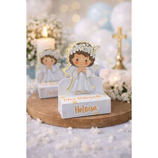 Porta Bis Duplo Lembrancinha  PEGUE E MONTE Festa Batizado - Aplique 3D Lamicote Dourado em Oferta na Shopee