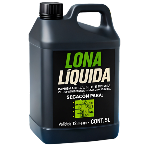 Lona Líquida 5L Impermeabilização Reforçada Para Telhado Piso Parede Caminhão Motorhome Sol Chuva
