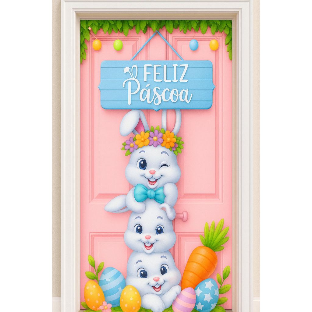 Capa de porta painel com elastico 2,10X0,85 PASCOA 2026