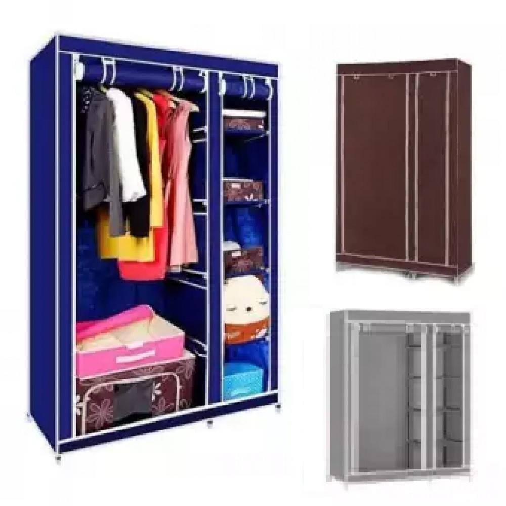Guarda Roupa Portátil Duplo 4 Prateleiras Sapateira Cabideiro Arara Organizador Varias Cores