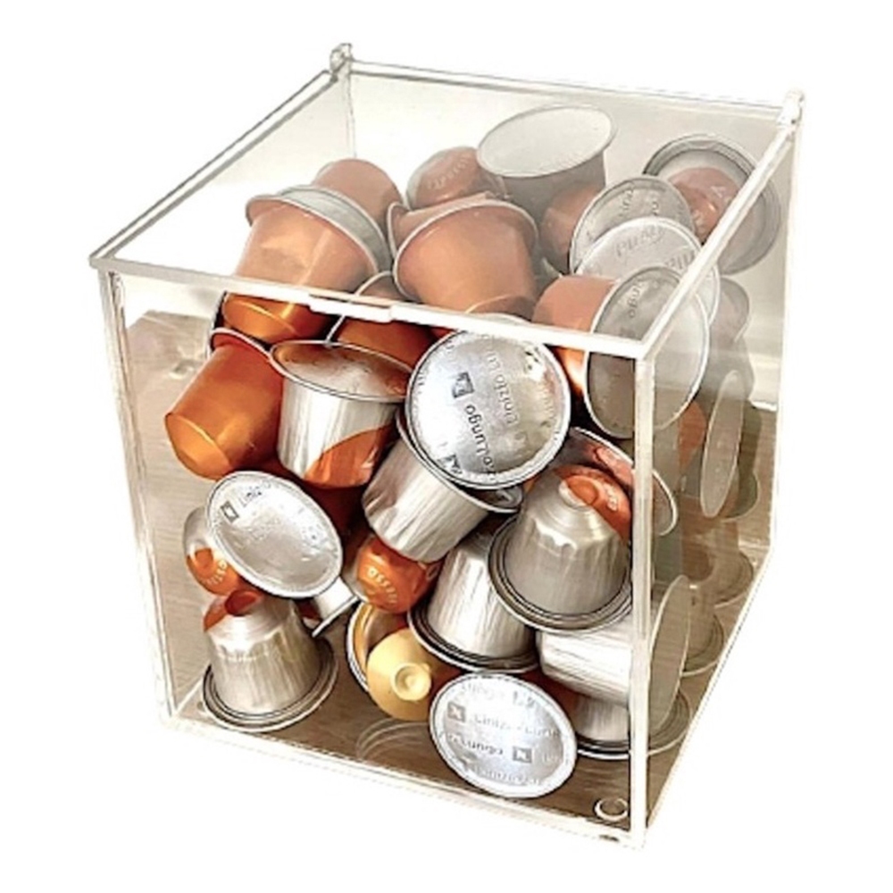 Suporte Café Cápsulas de Café em Acrílico caixa Café Dolce Gusto Nespresso