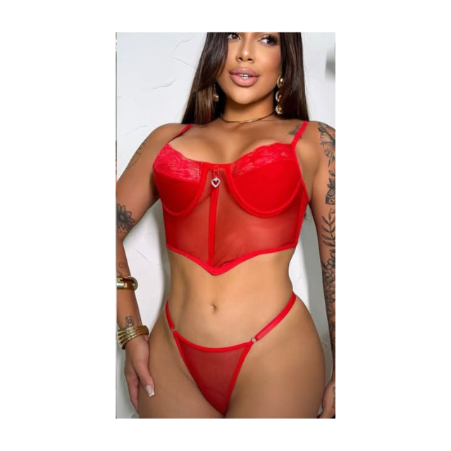 Conjuto Cropped e Calcinha Tule Trasparente e Renda Carnval Verão Espera Marido em Oferta na Shopee