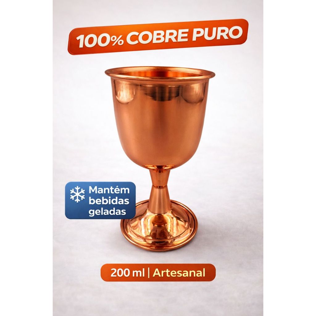 Taça de Cobre Luxo Para Servir
