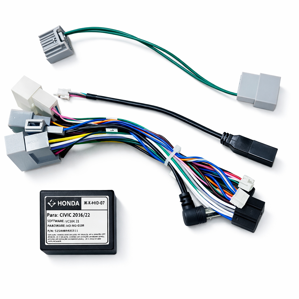 Chicote arnês Canbus Honda Civic LXL LXS IXR CRV Plug And Play USB Módulo Canbox Multimídia rádio