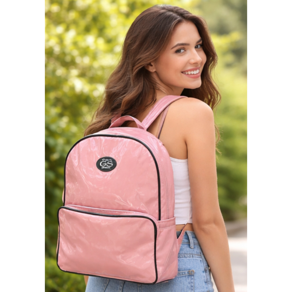 Mochila Feminina Costa PU Courino Casual Viagem Passeio Praia Parque Trabalho Escola