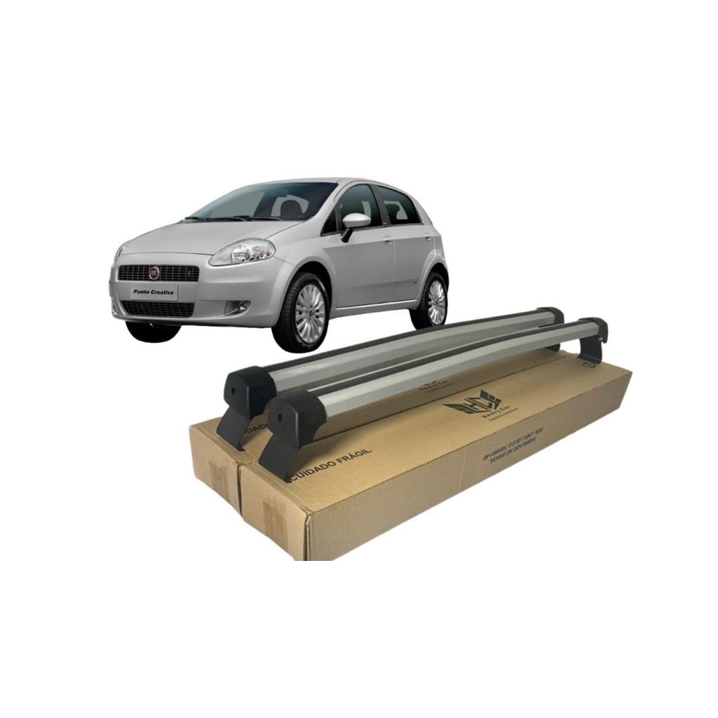 Rack de Teto Fiat Punto 4 Portas 2010 a 2017 Bagageiro Heavy Car