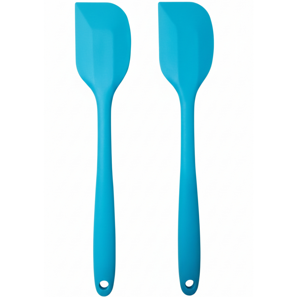 Kit 2 Espatula Silicone Azul 27cm Pão Duro Cozinha