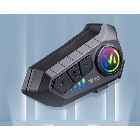 NOVA Y10 | V10 Fone De Capacete Com Luz Ambiente Bluetooth 5.3 Chamada Capacete Ipx6 À Prova D'água