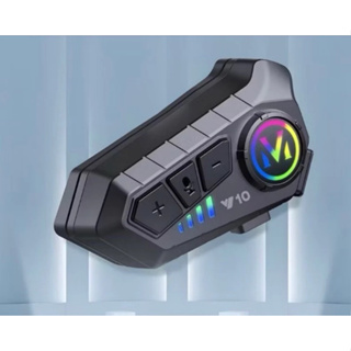 NOVA Y10 | V10 Fone De Capacete Com Luz Ambiente Bluetooth 5.3 Chamada Capacete Ipx6 À Prova D'água em Oferta na Shopee