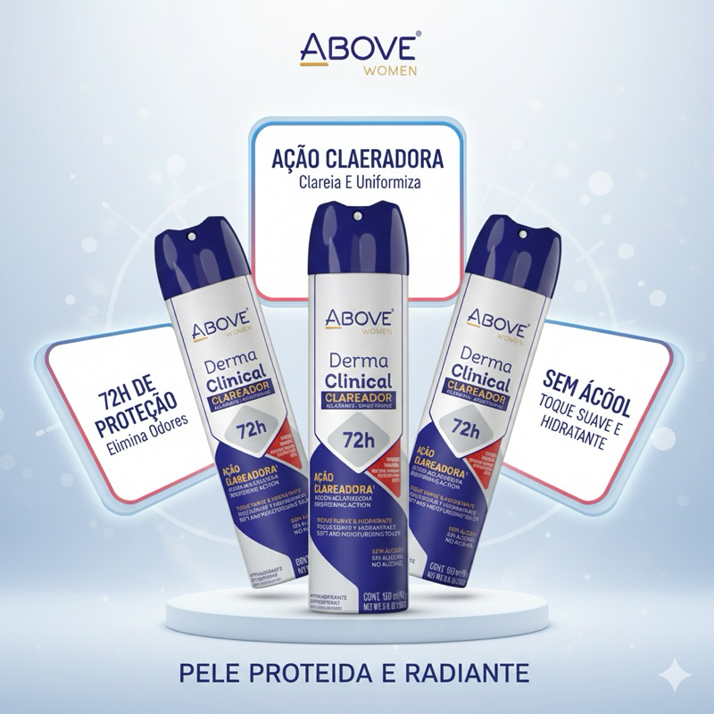 kit 3 x Above Derma Clinical Clareador 150ml 72h" em Oferta na Shopee
