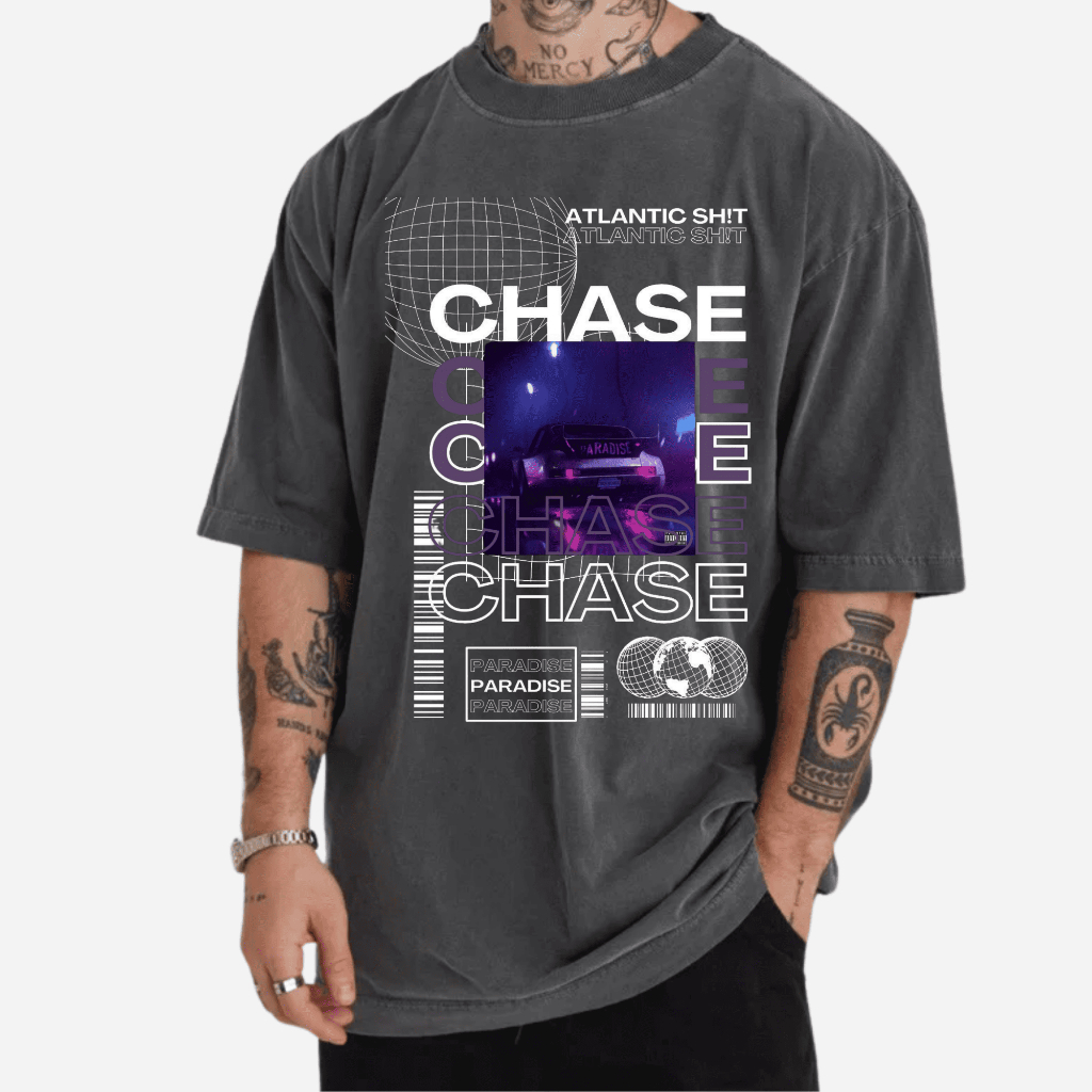 Camiseta Oversized Estonada Chase Atlantic Lost In Heaven / Paradise / Tour — 100% Algodão Premium