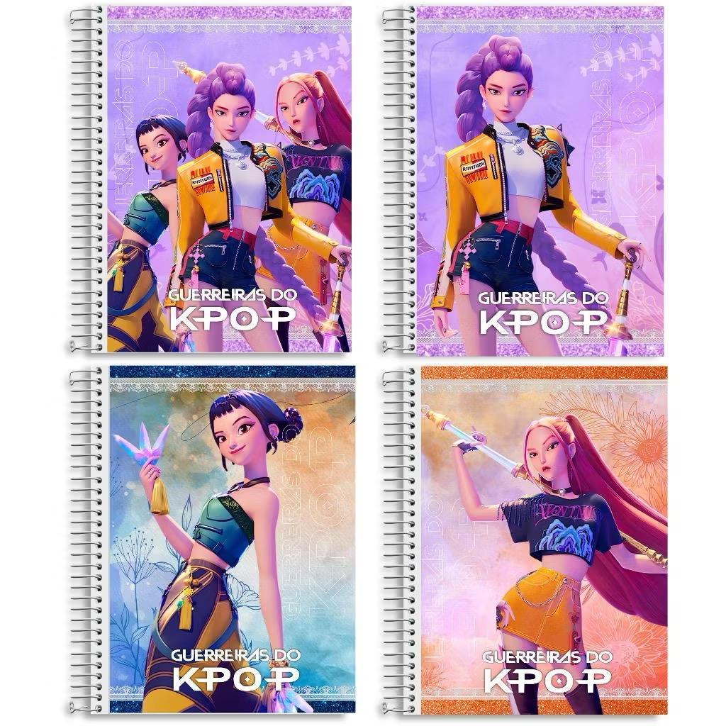 Kit 4 Capa de Caderno Guerreiras do KPOP