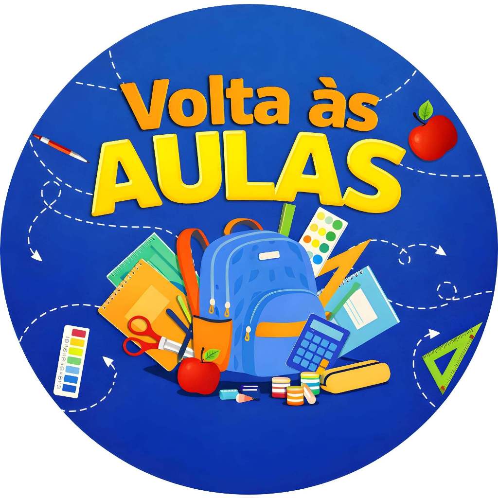 Capa de painel redondo: Volta às aulas - Helanca, com elástico em Oferta na Shopee