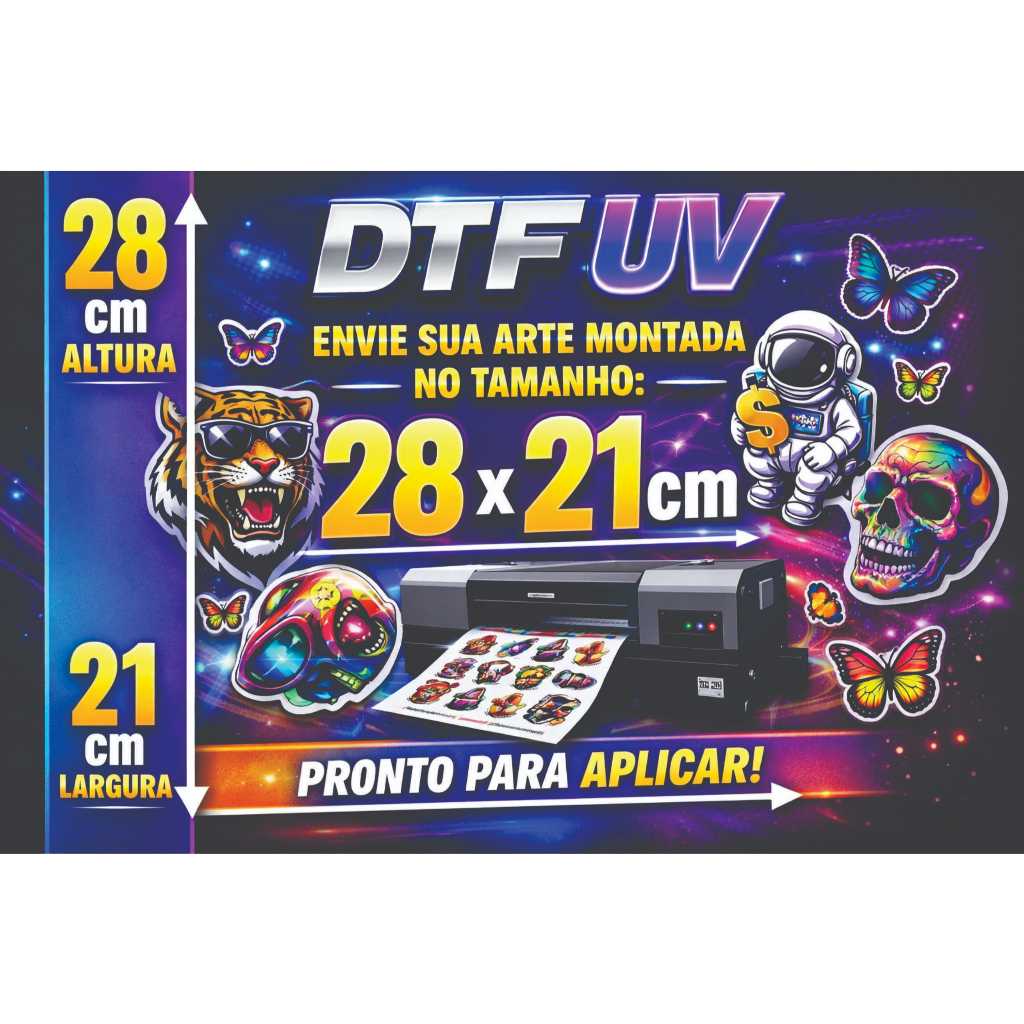 DTF UV Pronto para Aplicar | Impressão UV Alta Qualidade | Personalizado por Arquivo — imagem 2 de 2