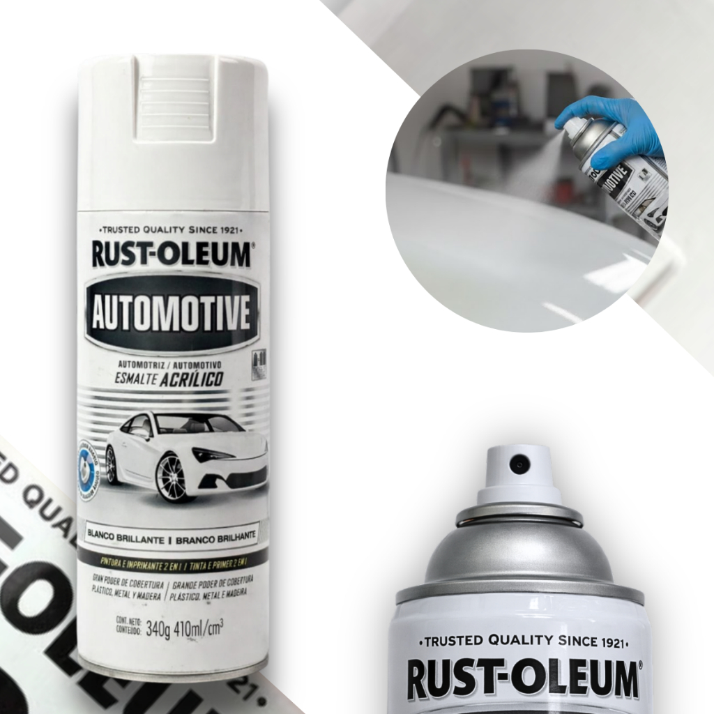 Esmalte Acrílico Automotive Branco Brilhante Rust Oleum em Oferta na Shopee