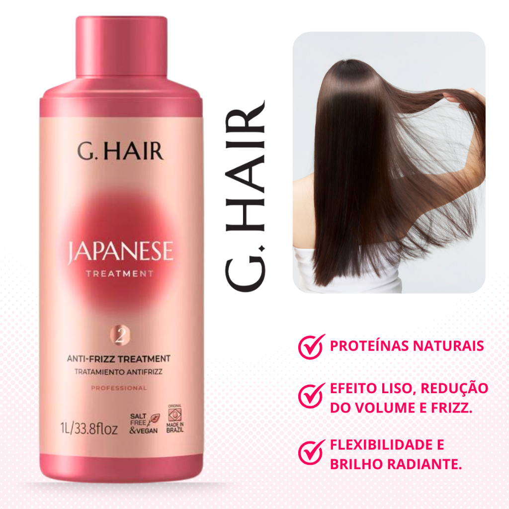 G.Hair - Escova Progressiva Japonês Antifrizz Passo 2