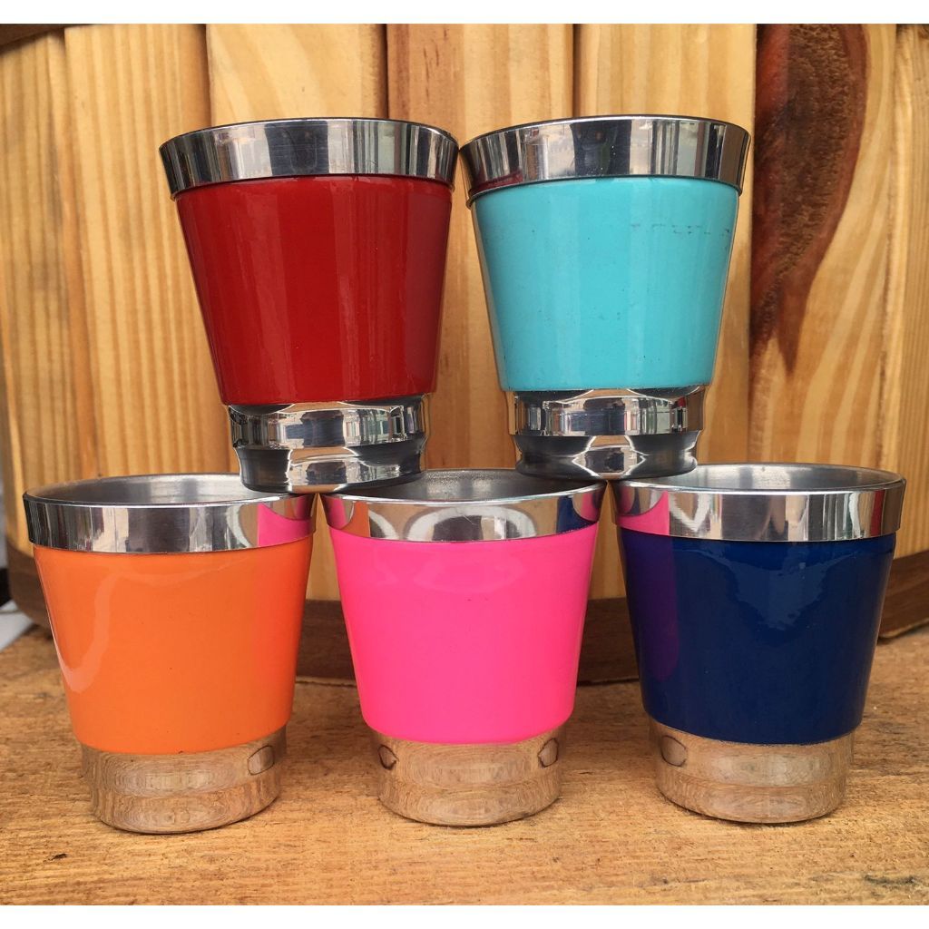 Kit 5 Copos Shot Alumínio 50ml Whisky Dose Tequila Coloridos Festa Aniversário em Oferta na Shopee